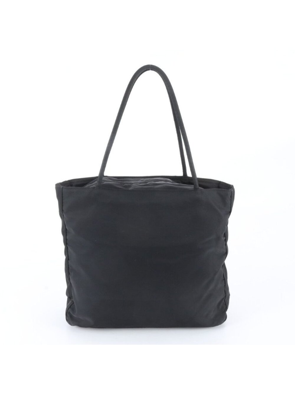 Prada Tessuto Nylon Triangle Logo Tote Bag Shoulder Hand Black